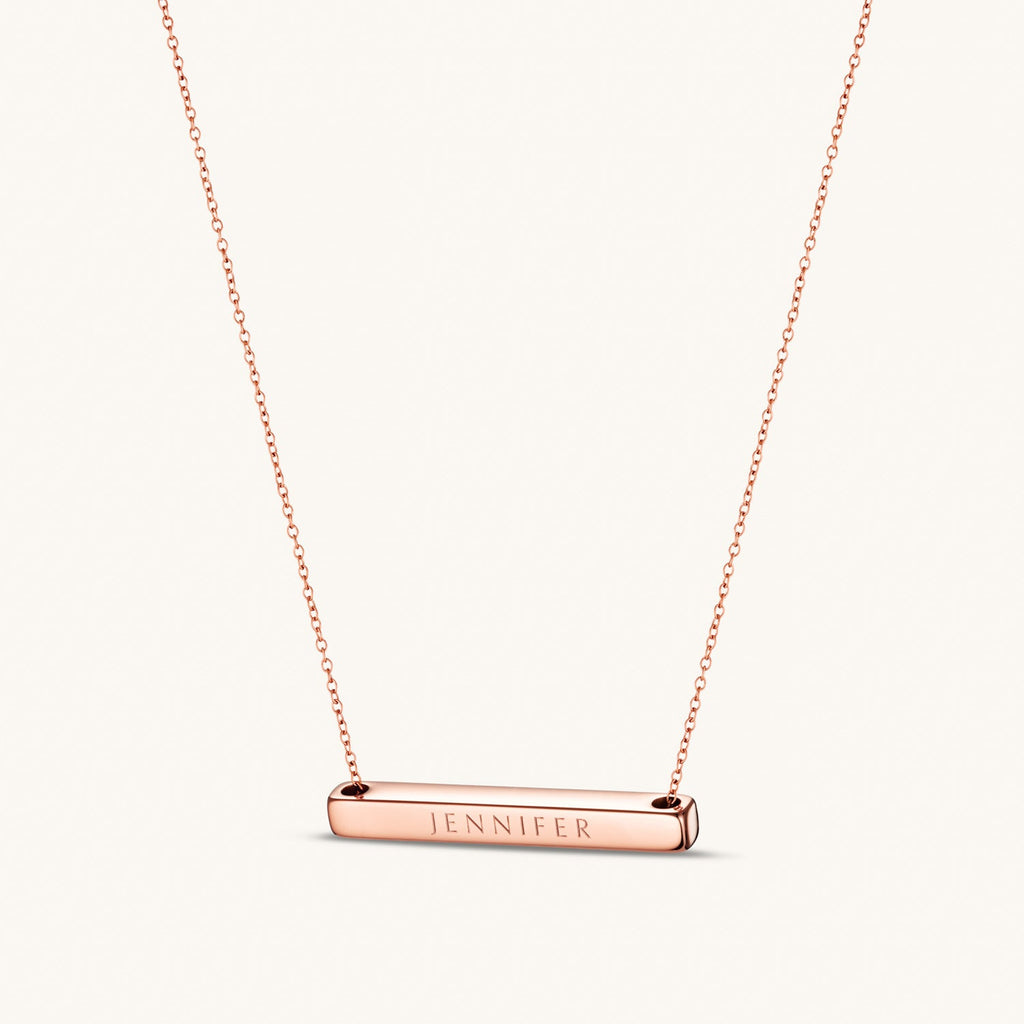 Collier Barre Horizontale 4cm en Or Rose