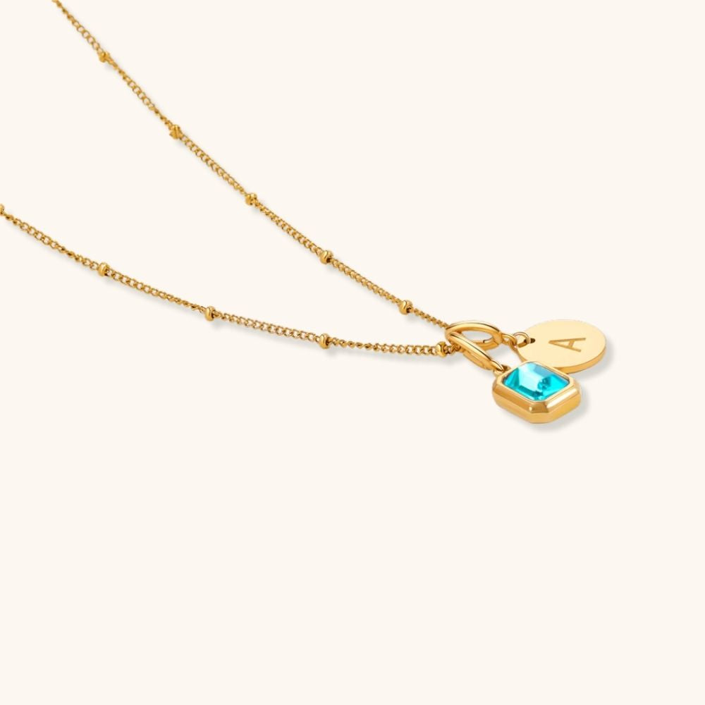 Initial & Light Necklace