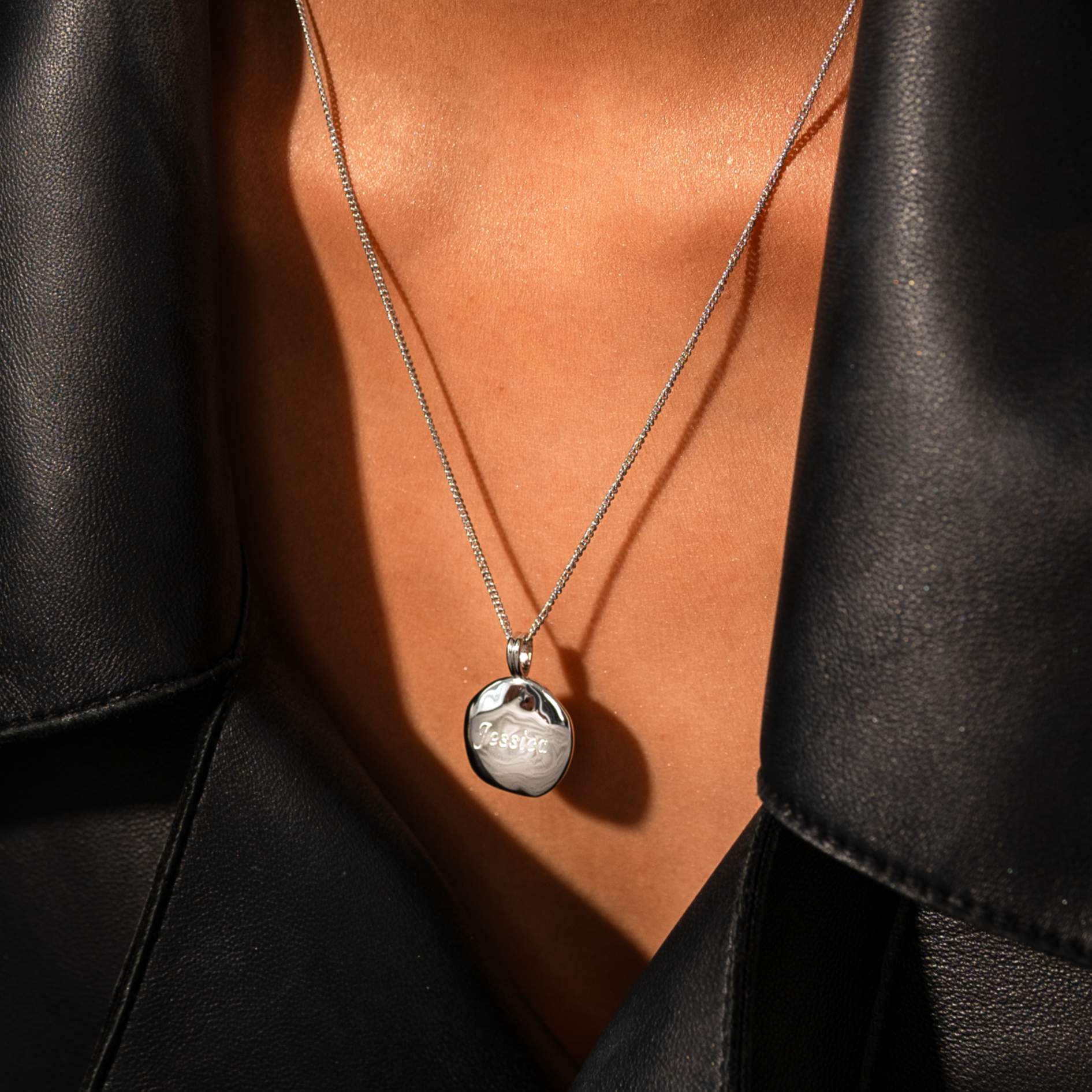 Collier Pendentif Cercle Maya en Argent