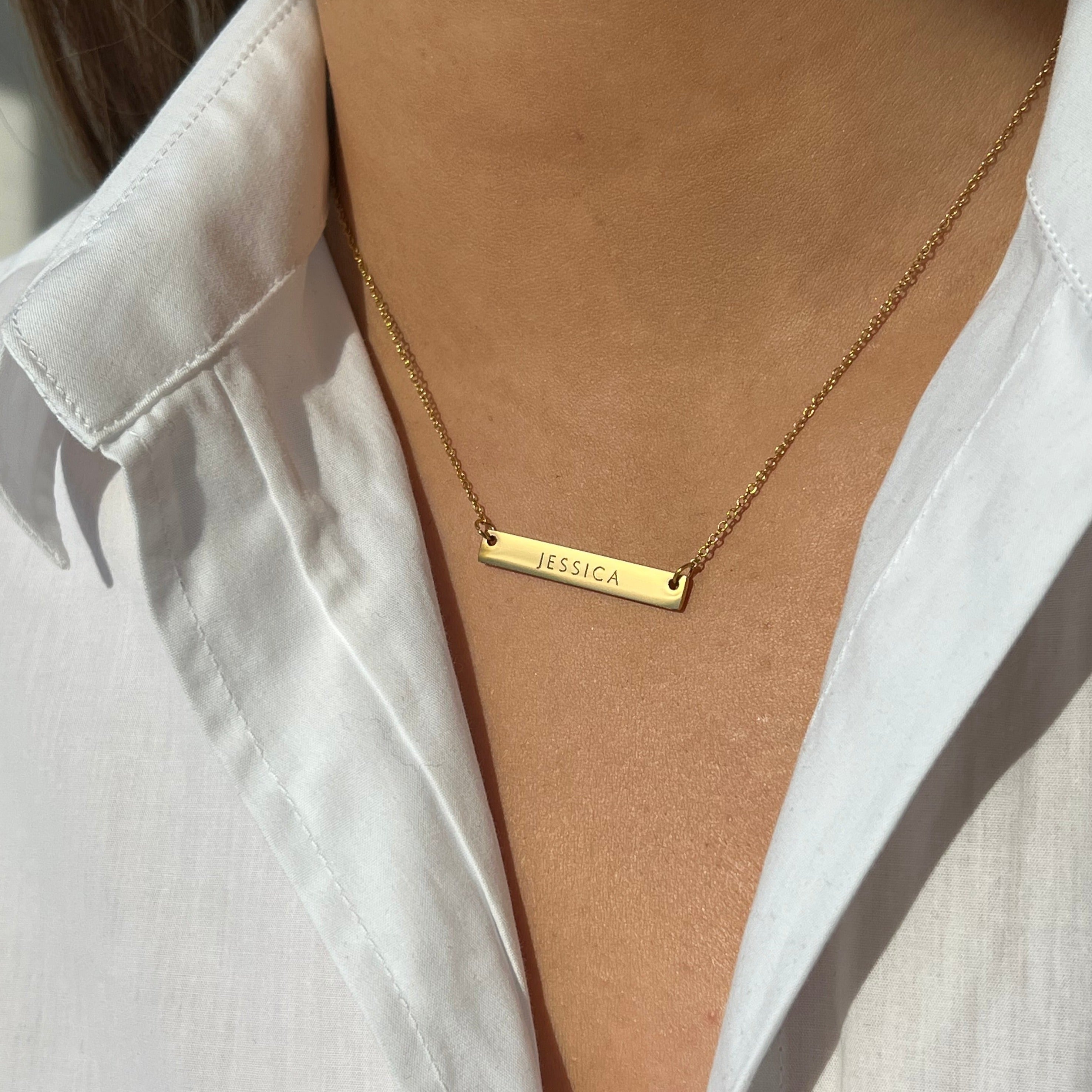 Collier Barre Précieuse 3cm en Or