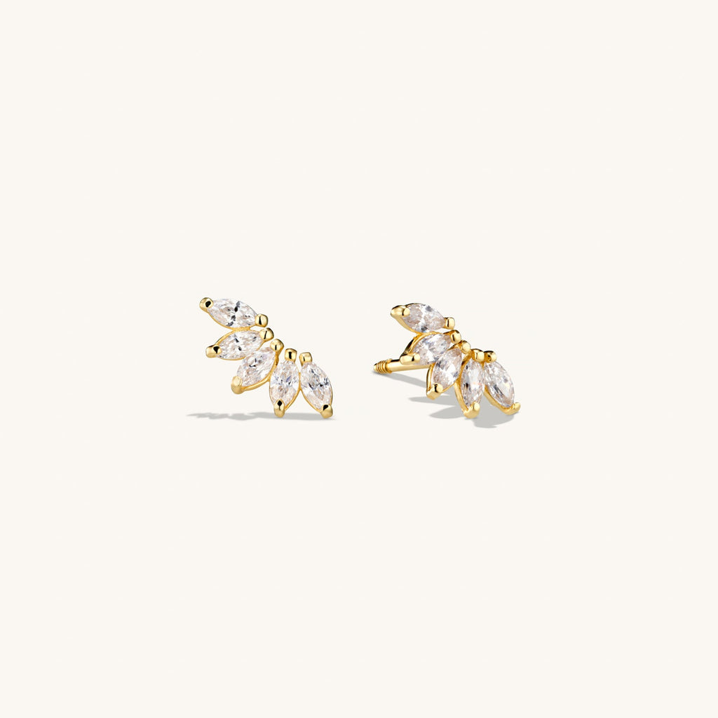 Puces d’Oreilles Marquise en Or Massif