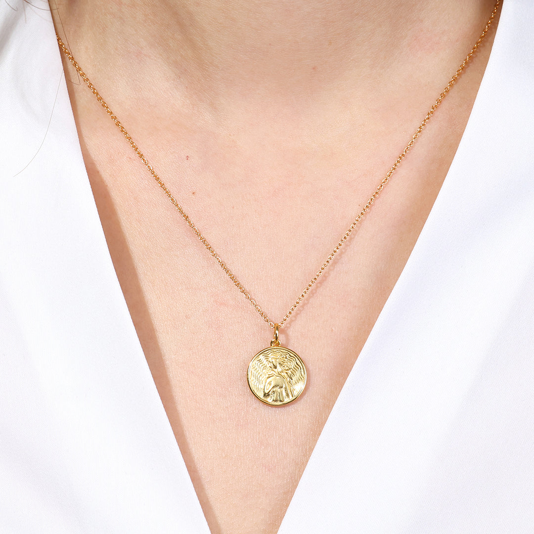 Collier Pendentif Déesse Grecque en Or