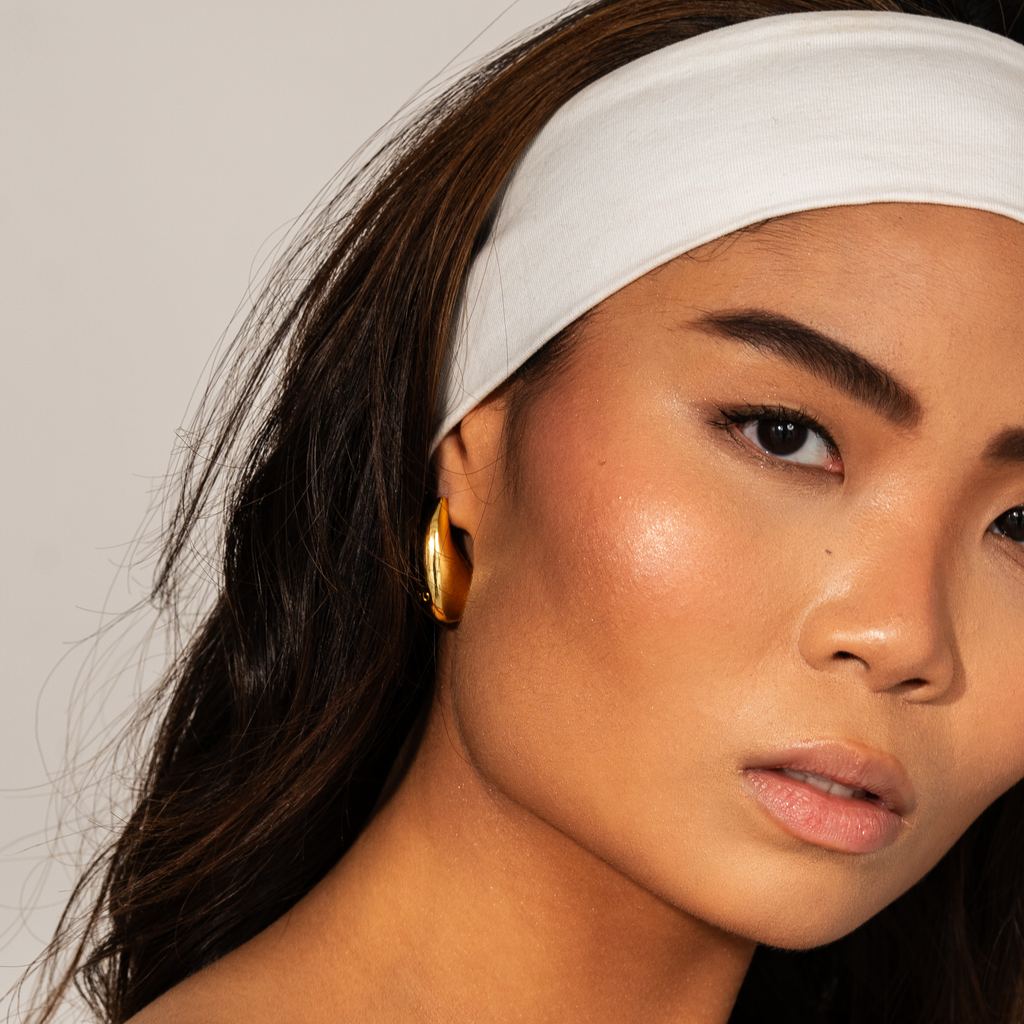 Boucles d’Oreilles Dome Grandes en Or