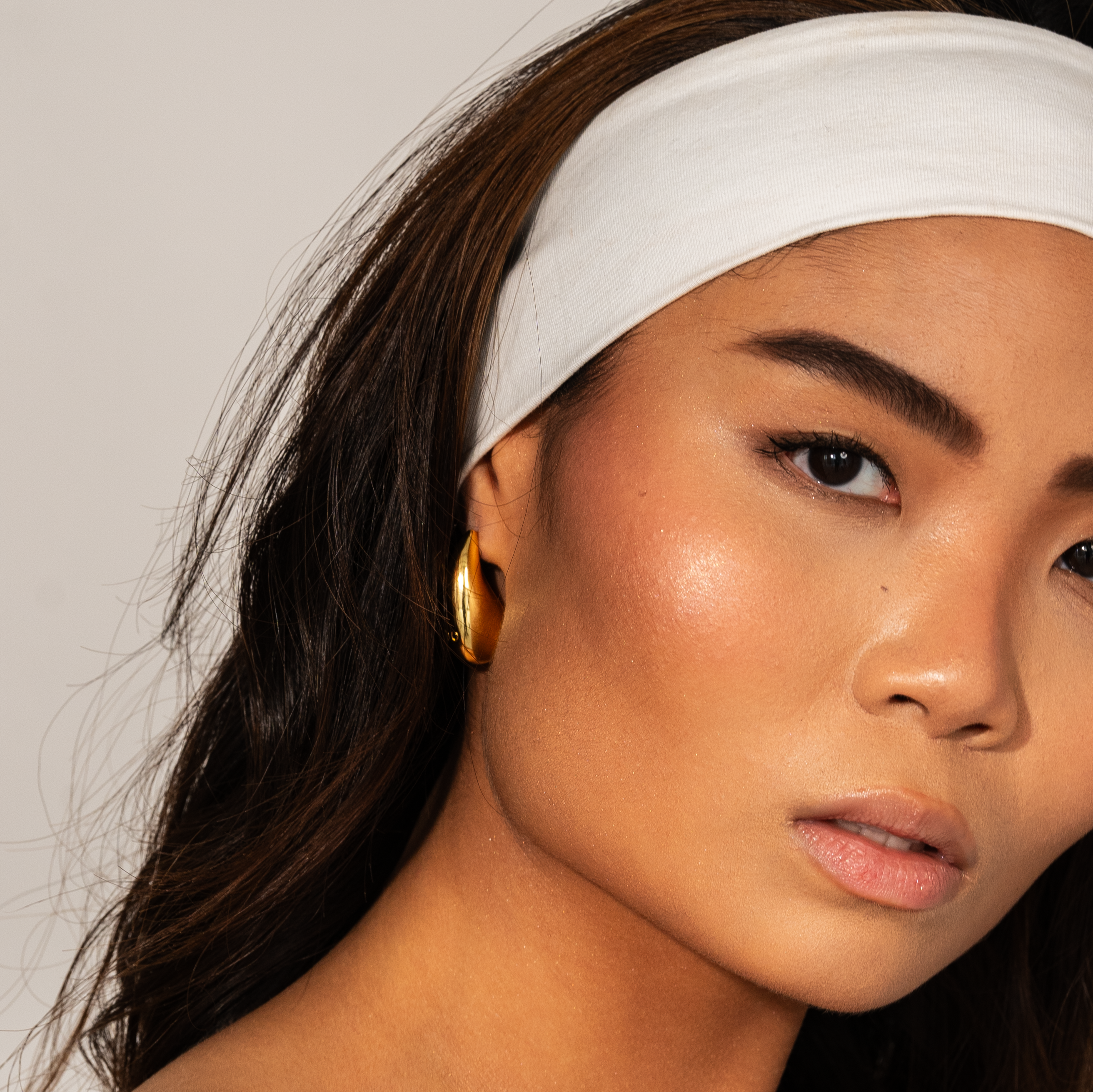 Boucles d’Oreilles Dome Grandes en Or