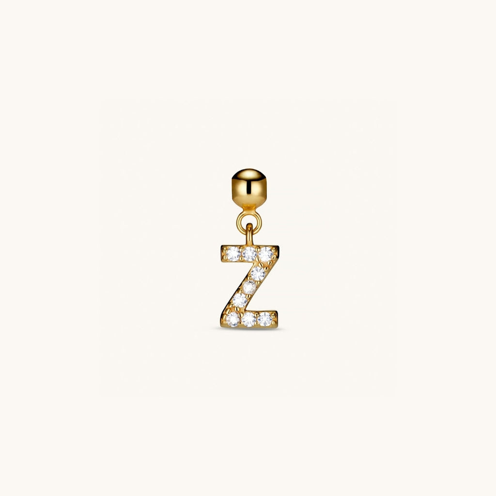 Pendentif Initiale Z avec Diamant en Or