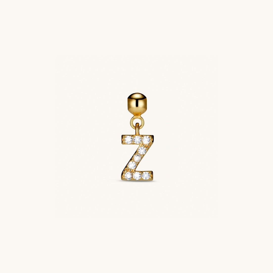 Pendentif Initiale Z avec Diamant en Or