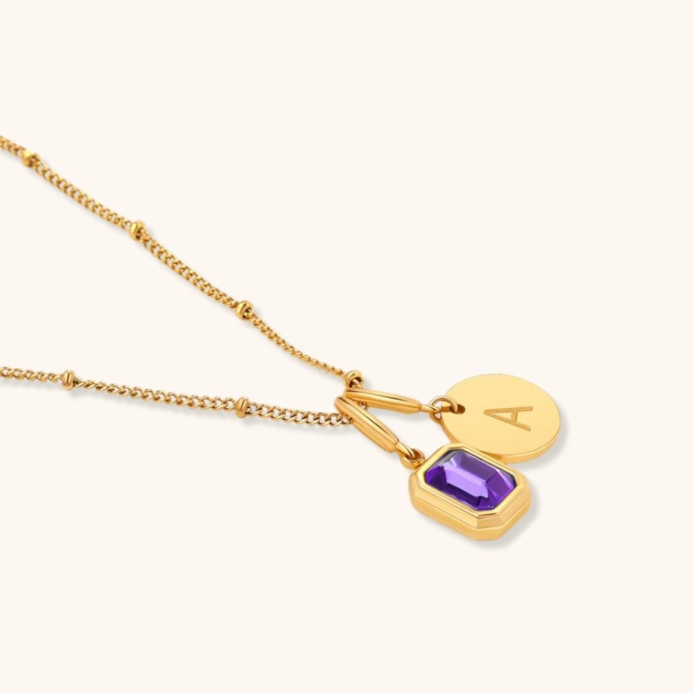 Initial & Light Necklace