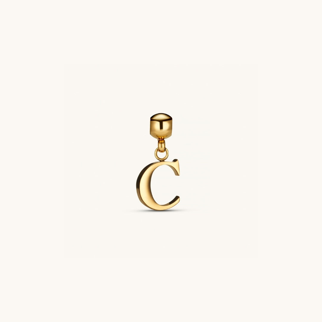 Pendentif Initiale C Classique en Or
