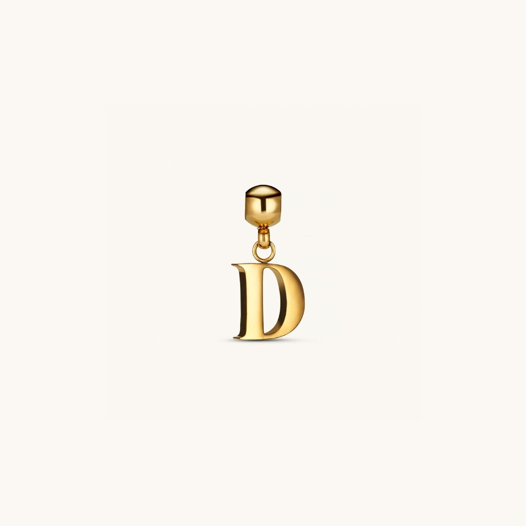 Pendentif Initiale D Classique en Or