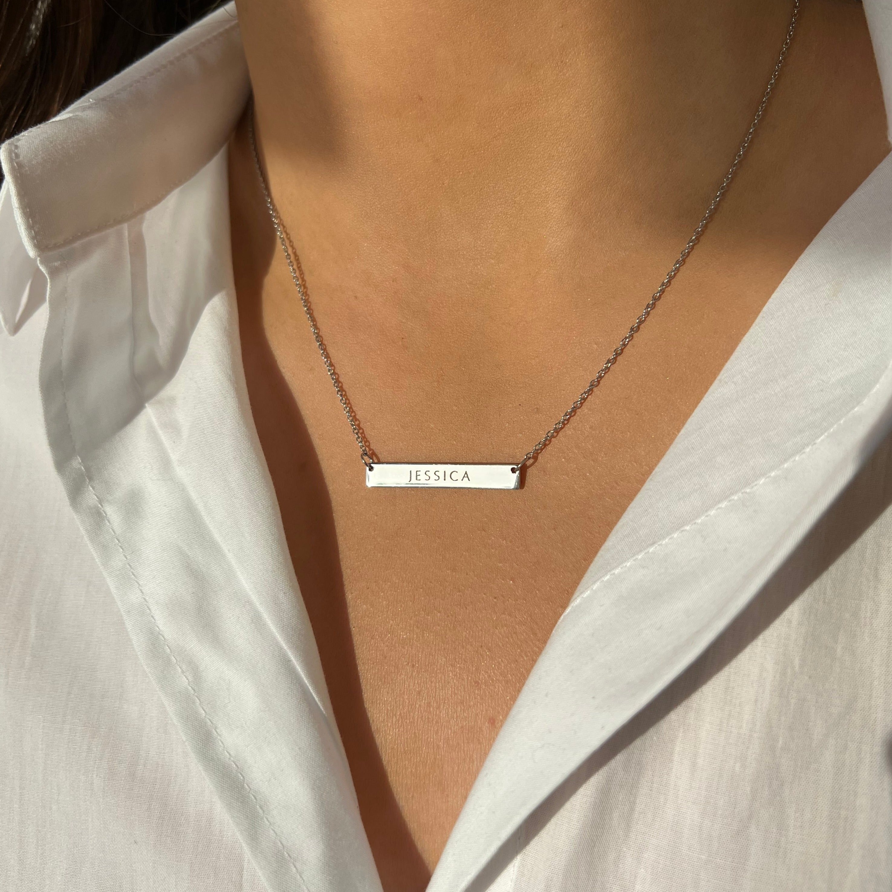 Collier Barre Précieuse 3cm en Argent