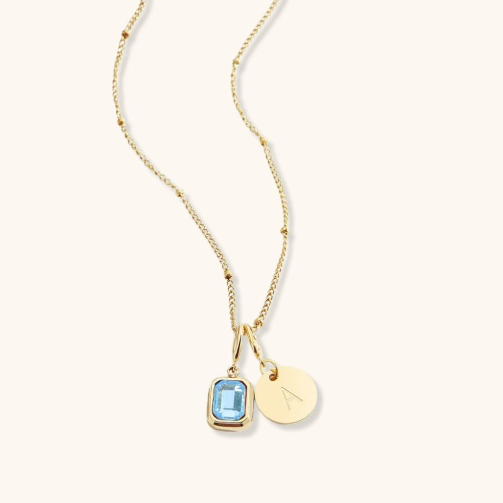 Initial & Light Necklace