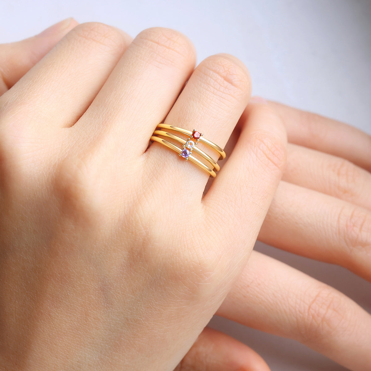 Bague Fine Pierre de Naissance en Or