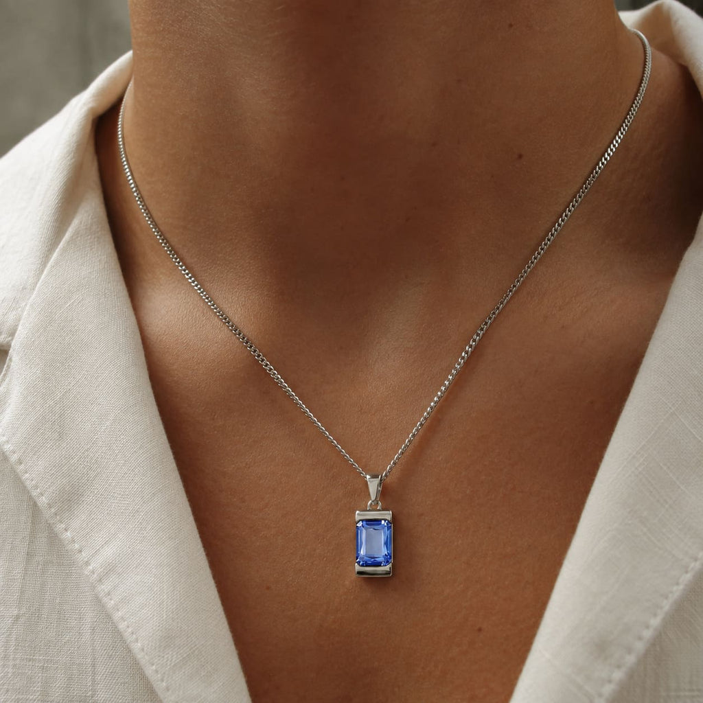 Apollo Blue | Collier Iconique Avec Pierre Homme