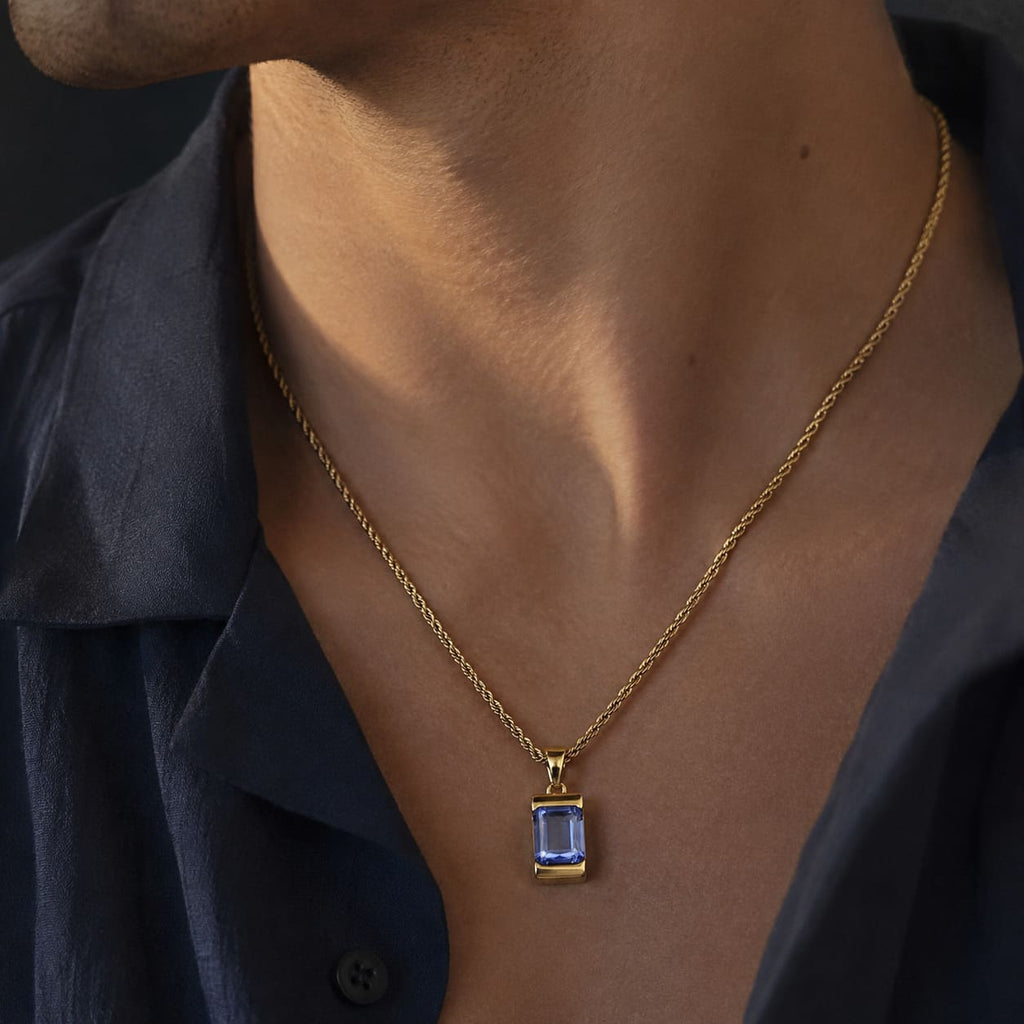 Apollo Blue | Collier Iconique Avec Pierre Homme