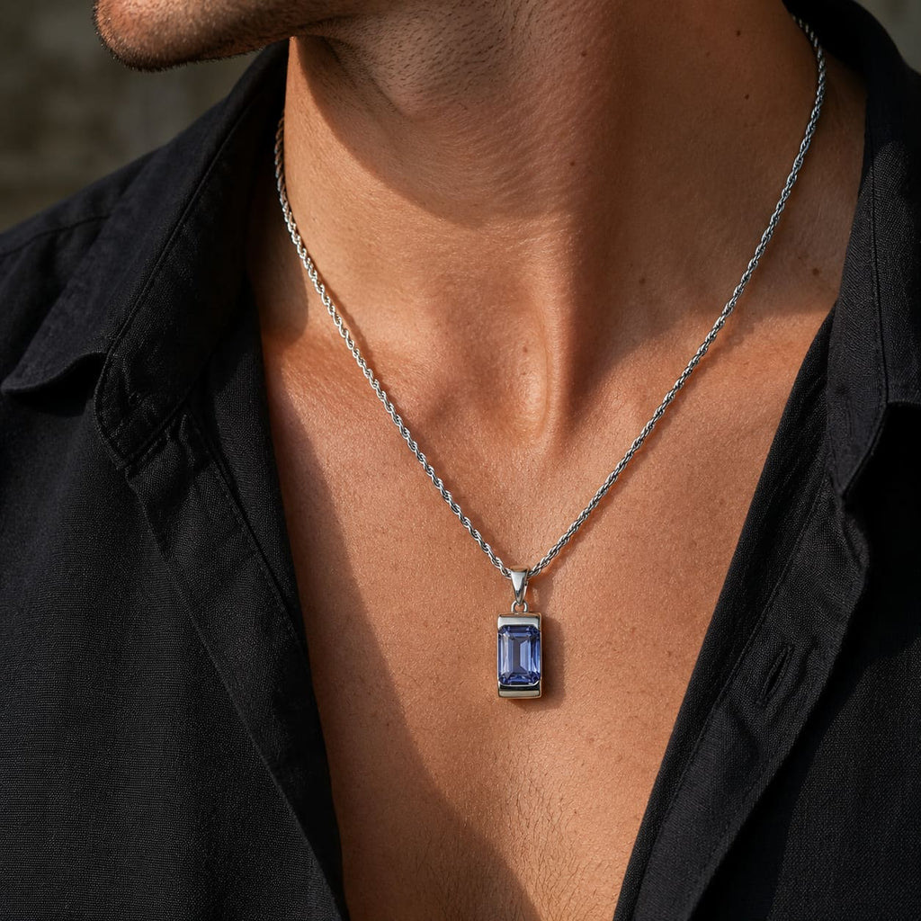 Apollo Blue | Collier Iconique Avec Pierre Homme