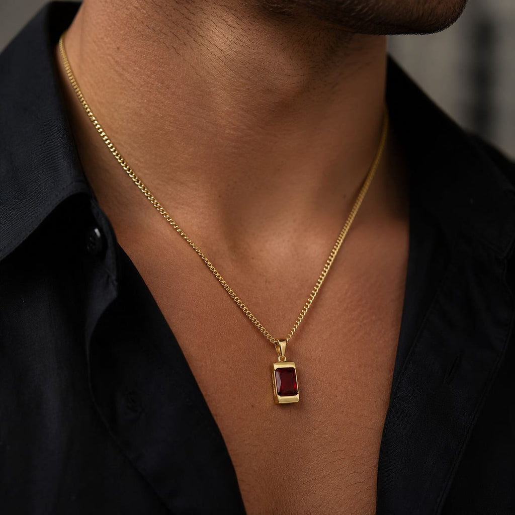 Apollo Red | Collier Iconique Avec Pierre Homme