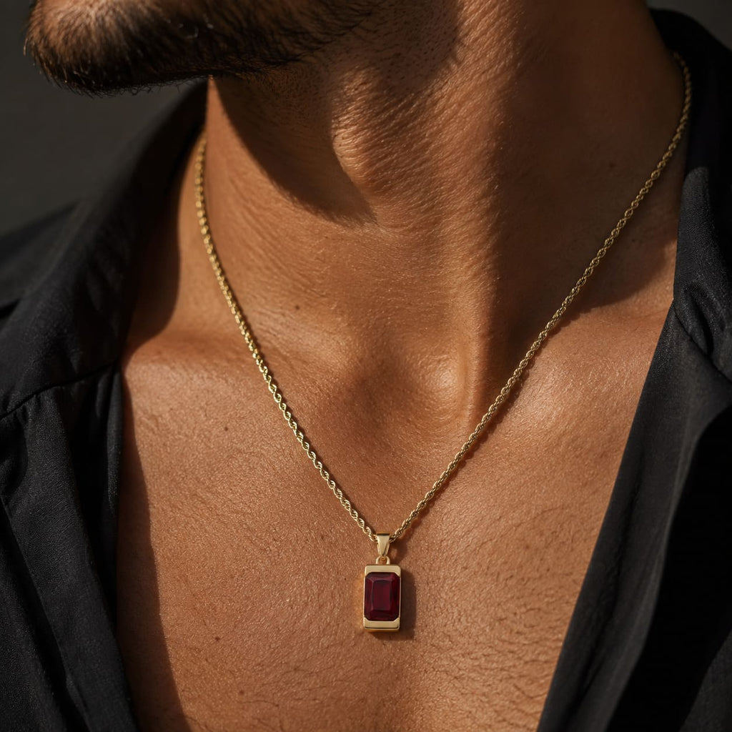 Apollo Red | Collier Iconique Avec Pierre Homme