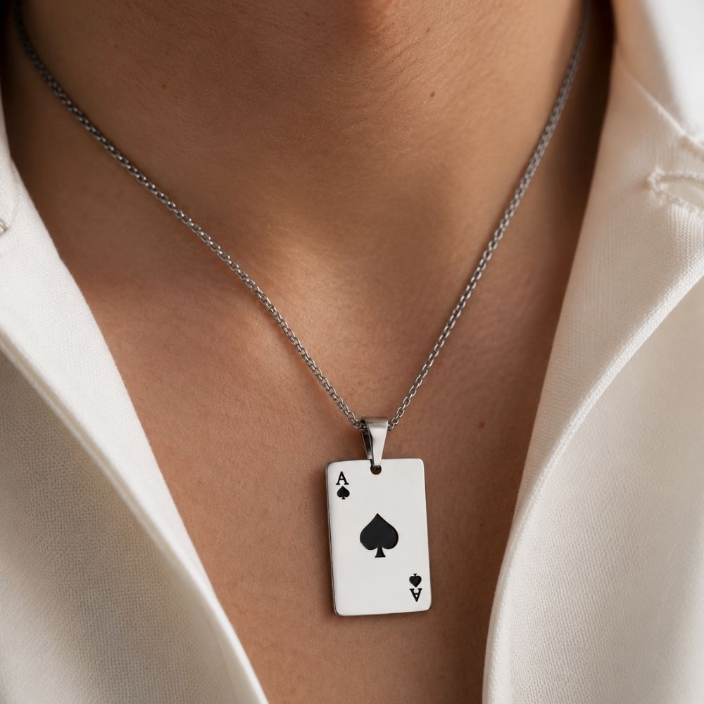 Ace | Collar Colgante Carta Hombre