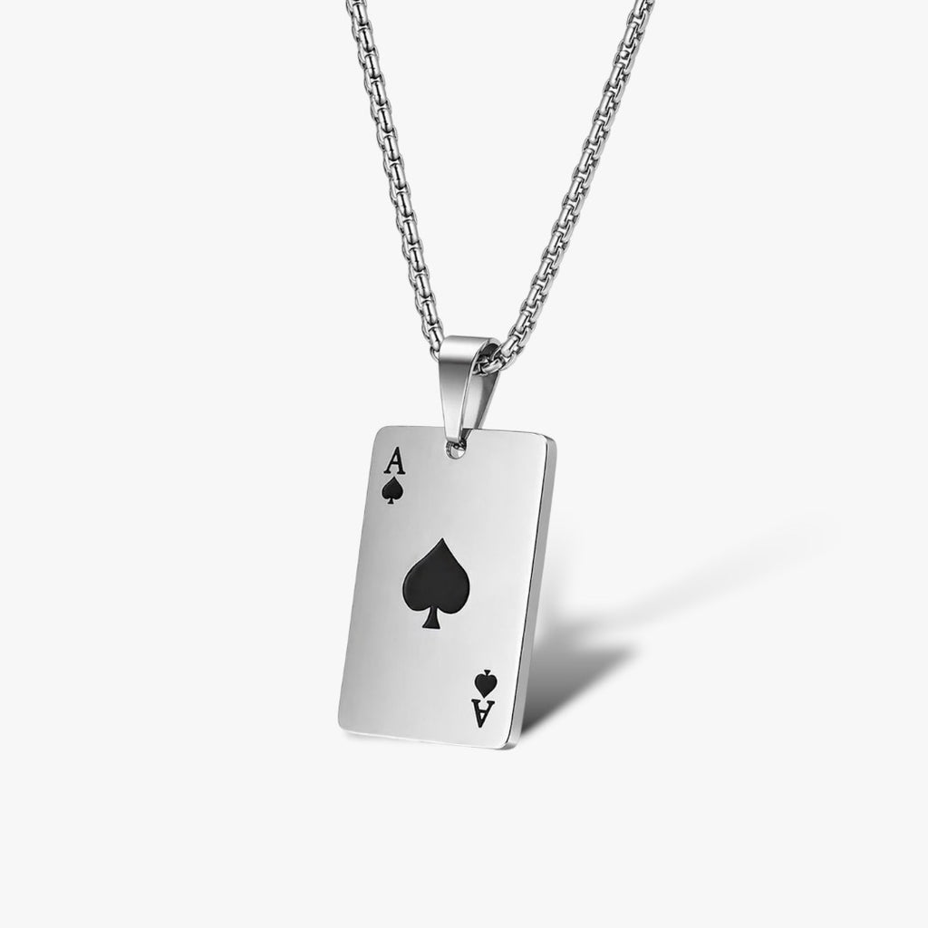Ace | Collier Pendentif Carte Homme