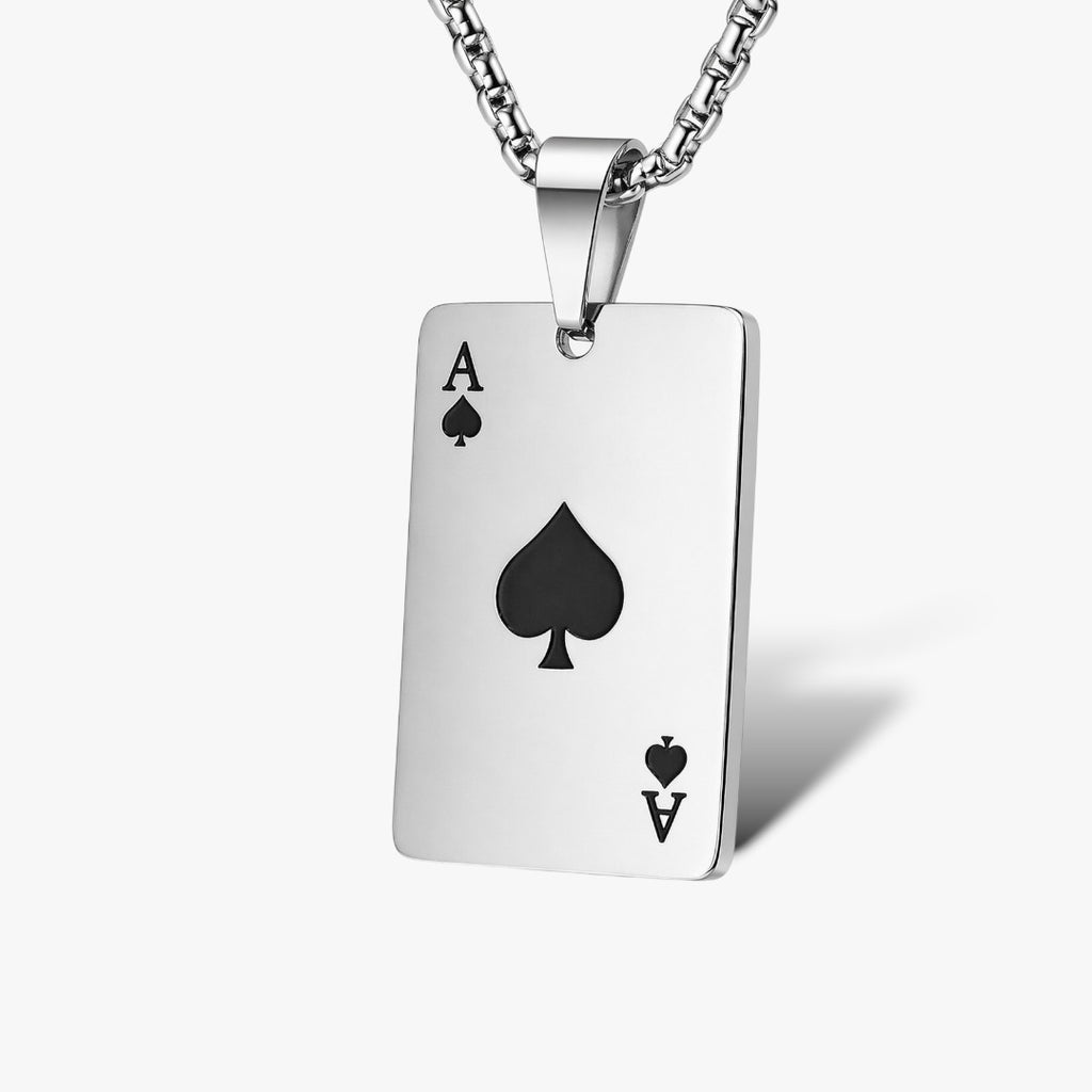 Ace | Collier Pendentif Carte Homme