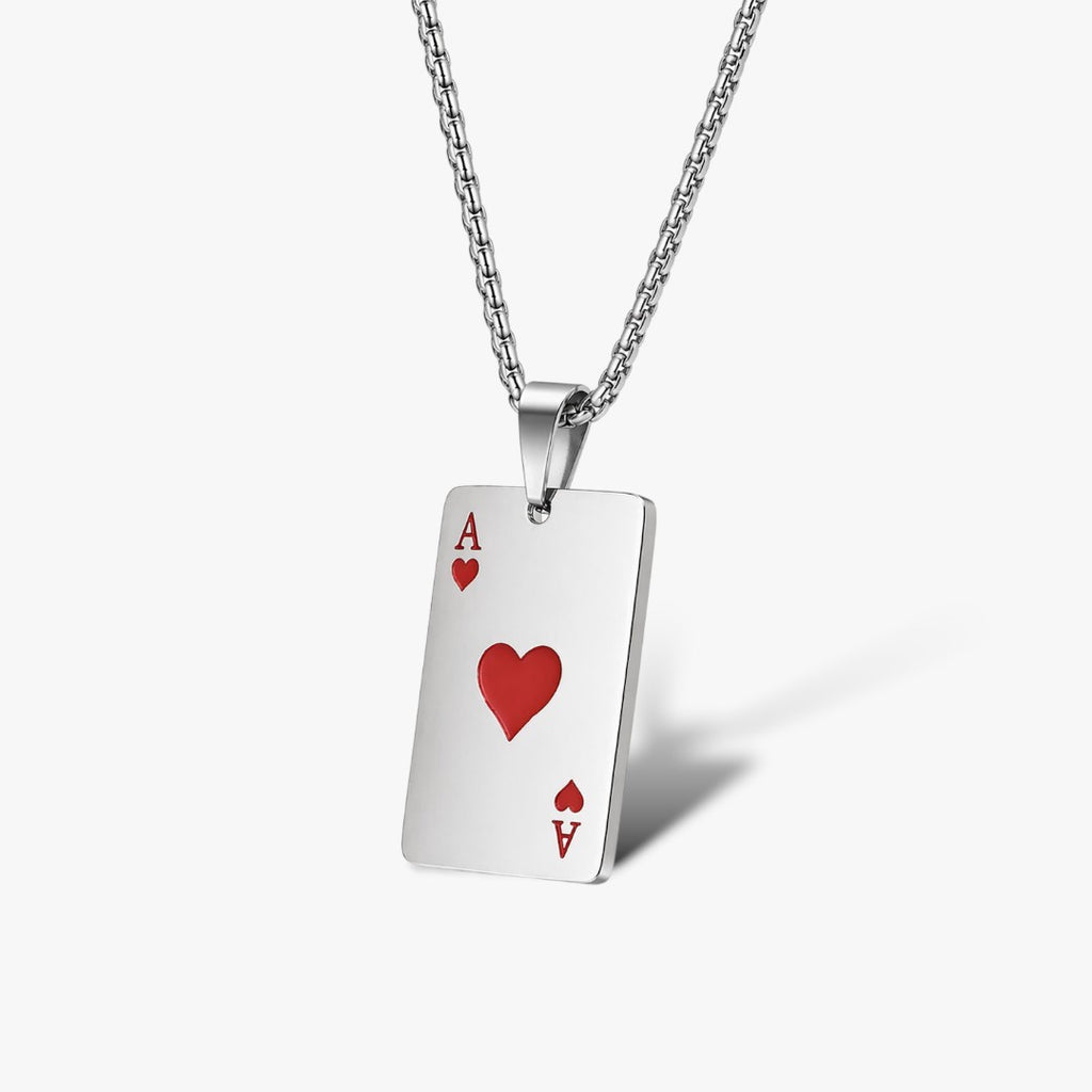 Ace | Collier Pendentif Carte Homme