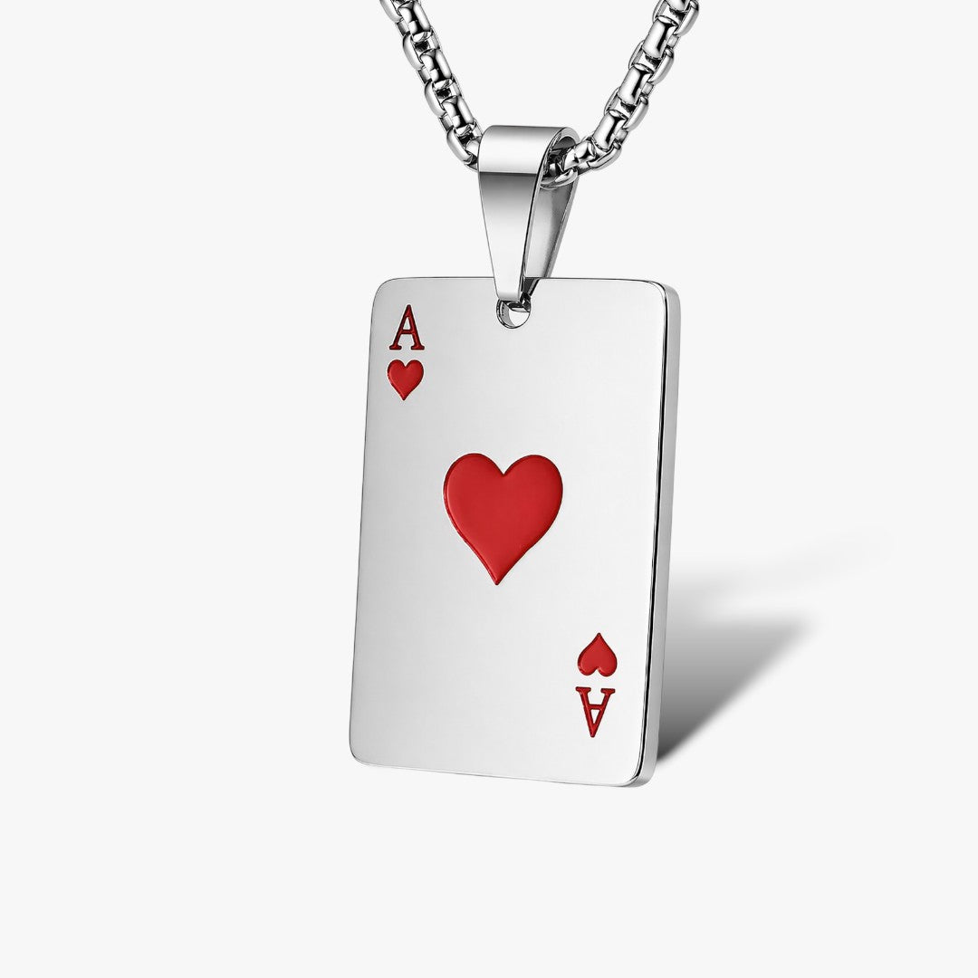 Ace | Collier Pendentif Carte Homme