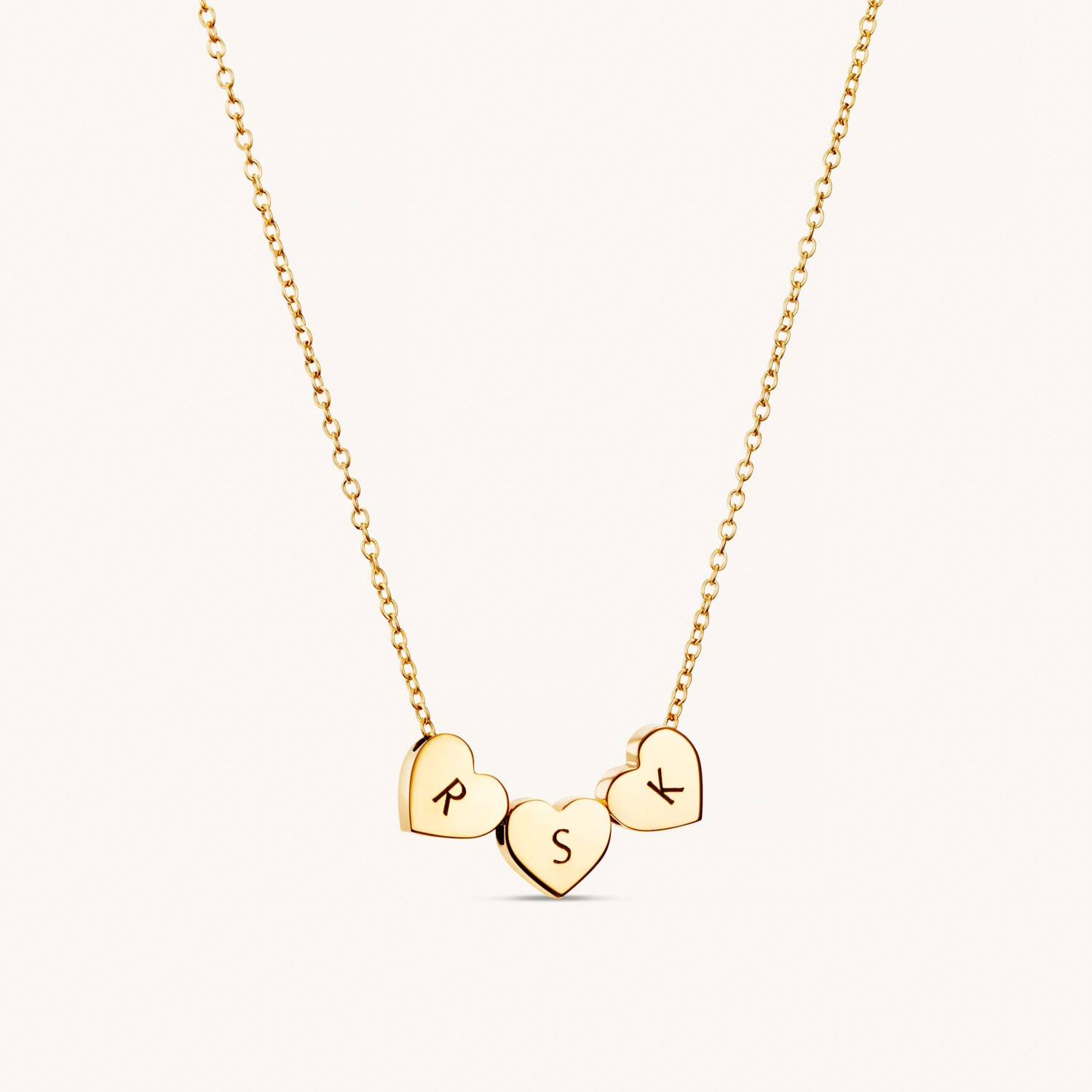 Collier Cœur Amo à Triple Perle en Or
