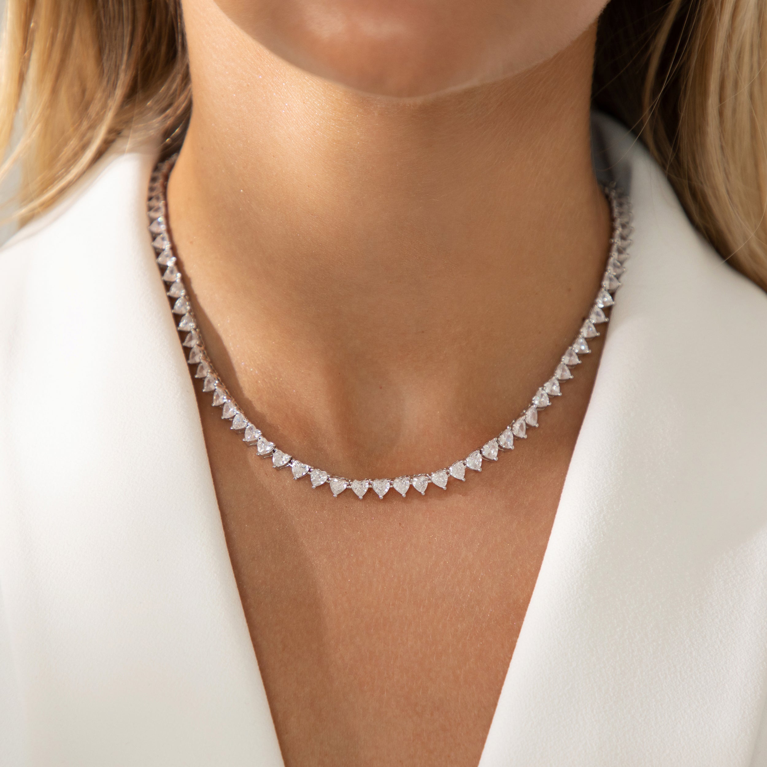 Collier Tennis Amore en Argent