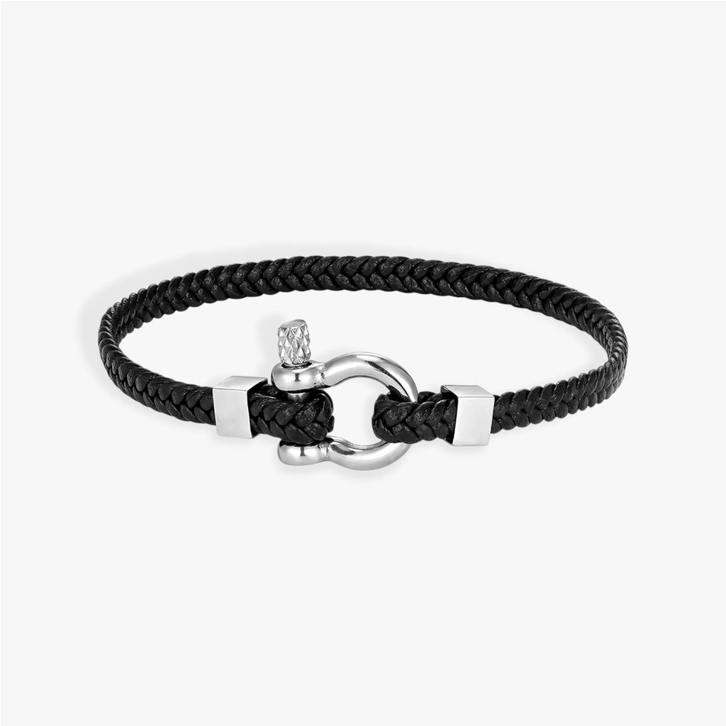 Anchor | Herren Armband Geflochtenes Leder
