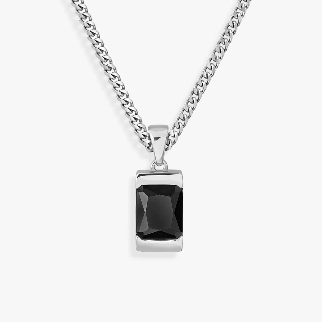 Apollo Black | Iconic Men's Necklace with Stone