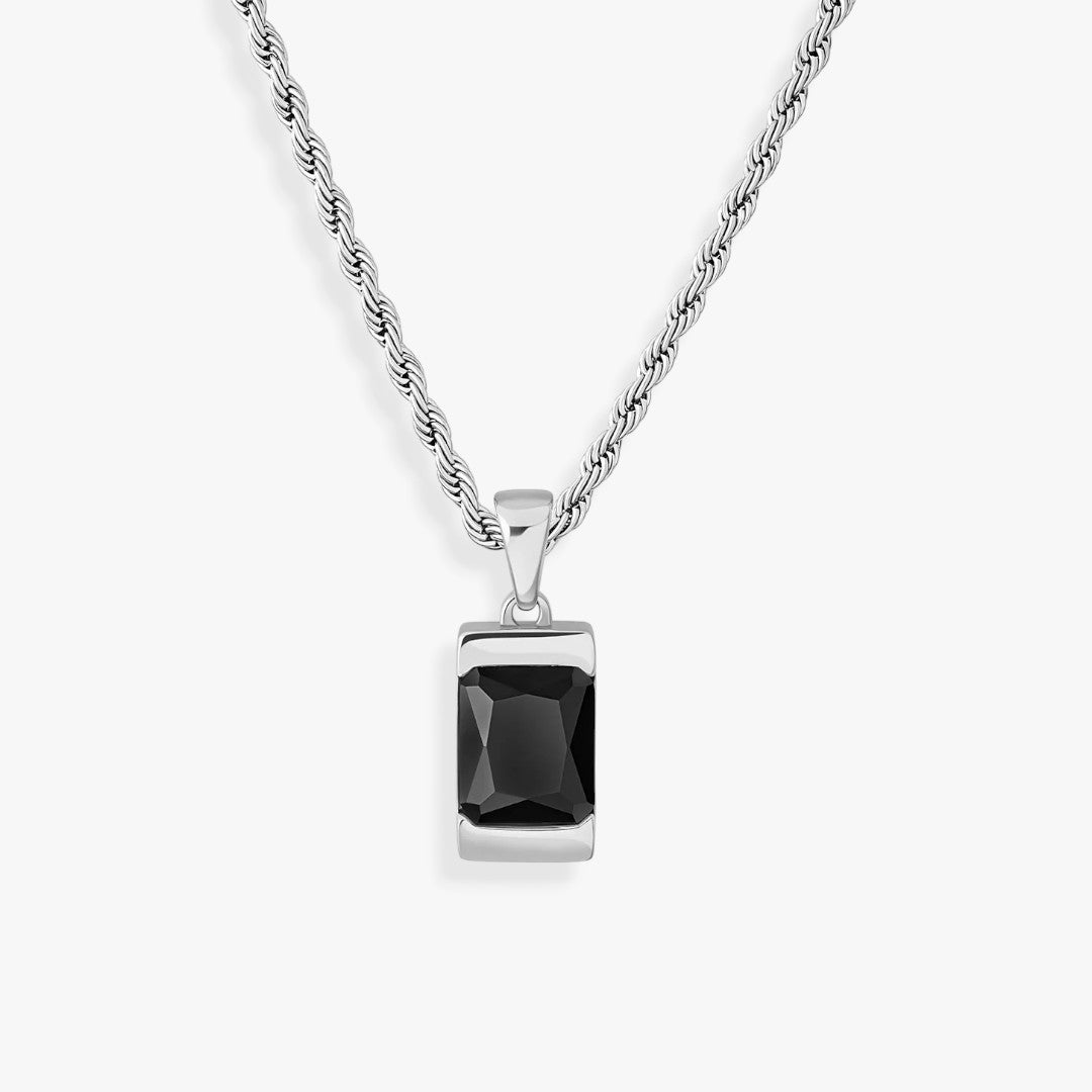 Apollo Black | Iconic Men's Necklace with Stone