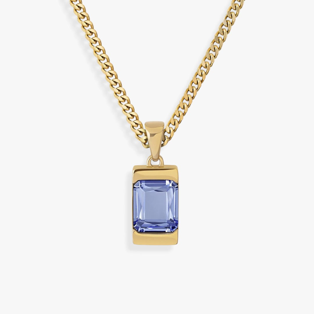 Apollo Blue | Iconic Men's Necklace with Stone
