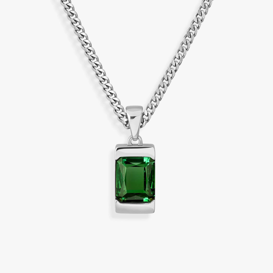 Apollo Green | Iconic Men's Necklace with Stone