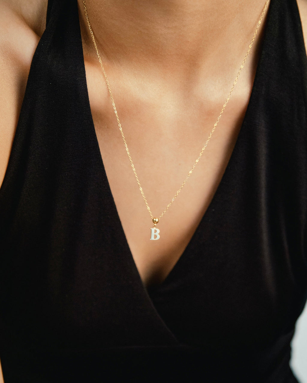 Pendentif Initiale B Classique en Or