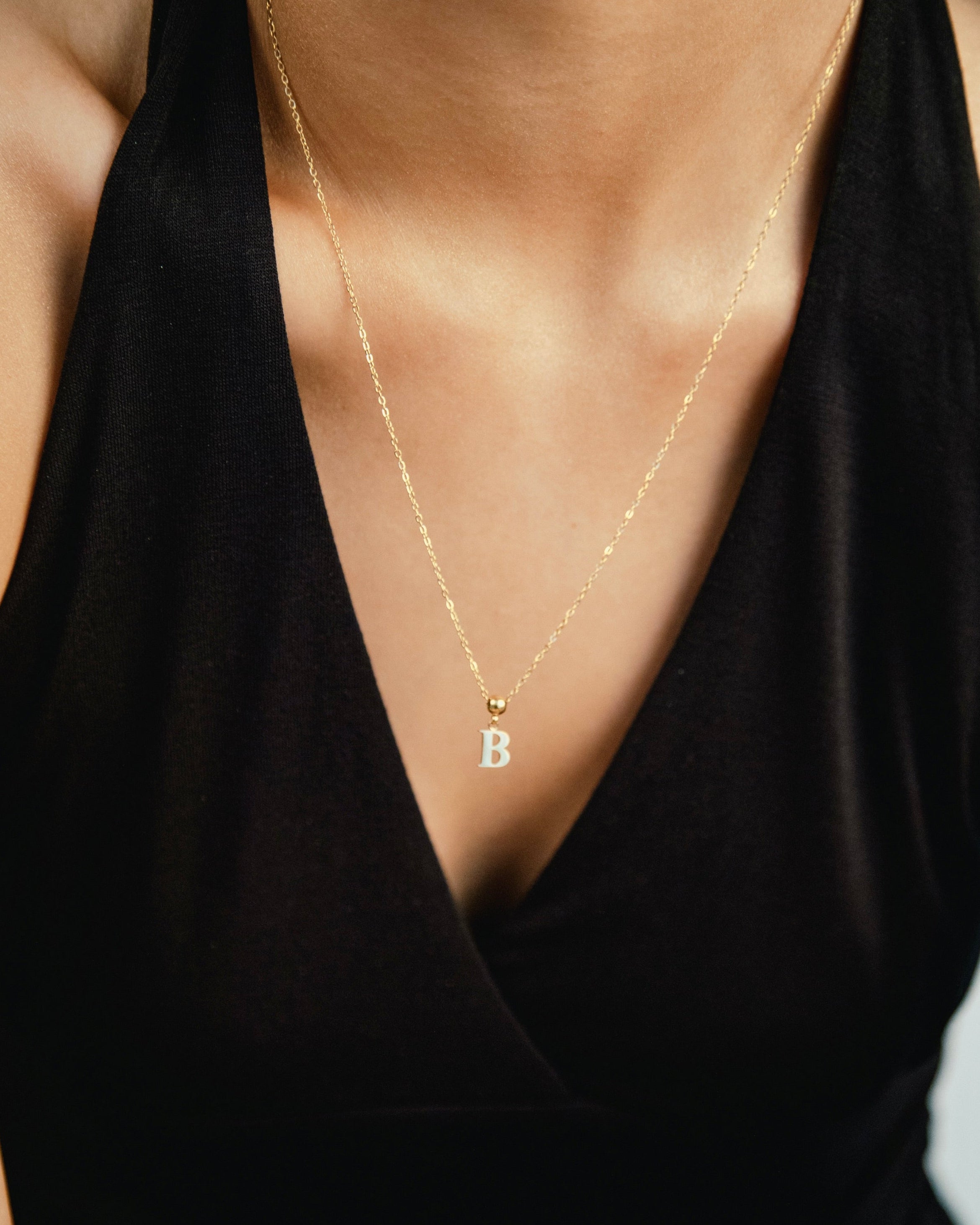 Pendentif Initiale B Classique en Or