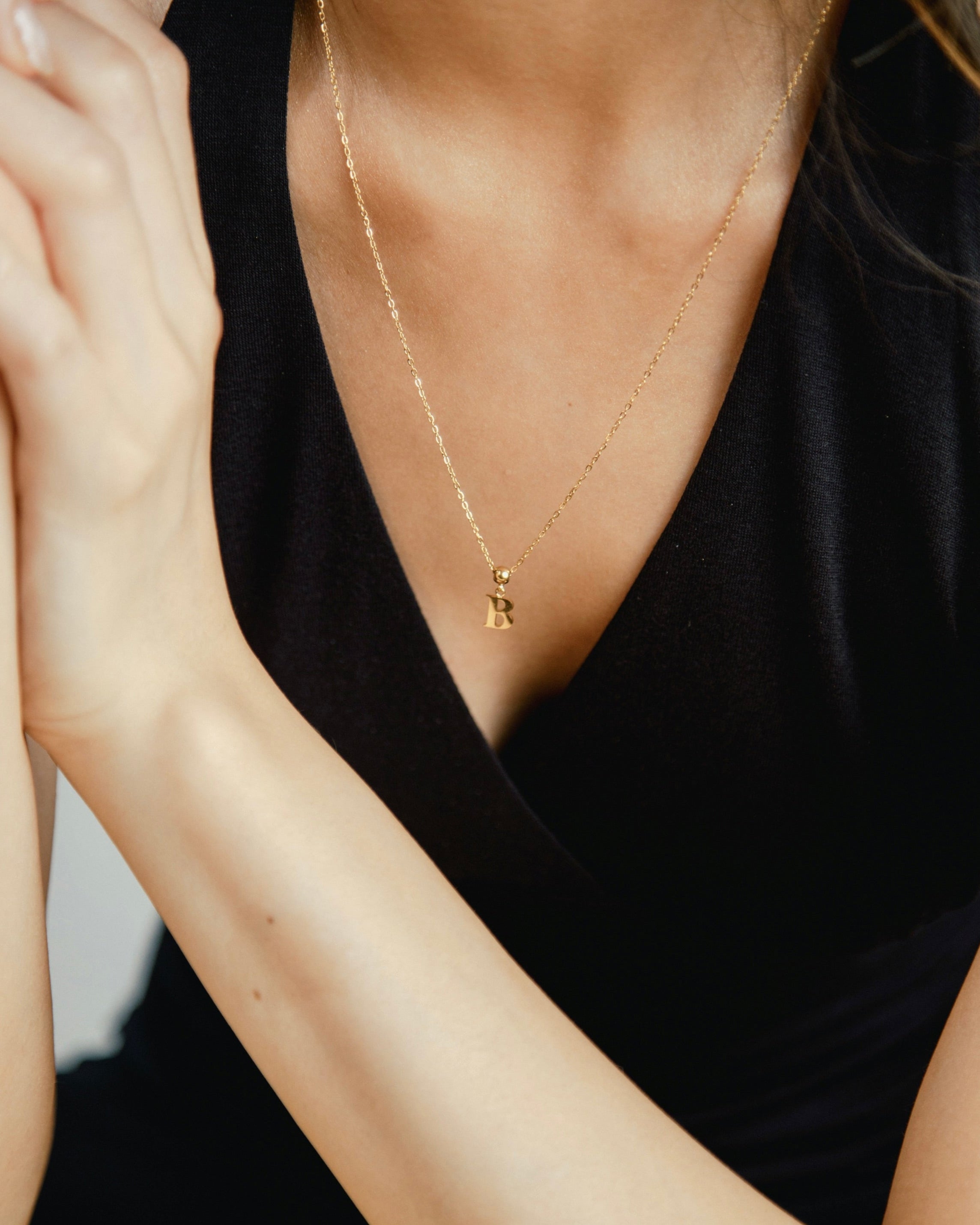 Pendentif Initiale B Classique en Or