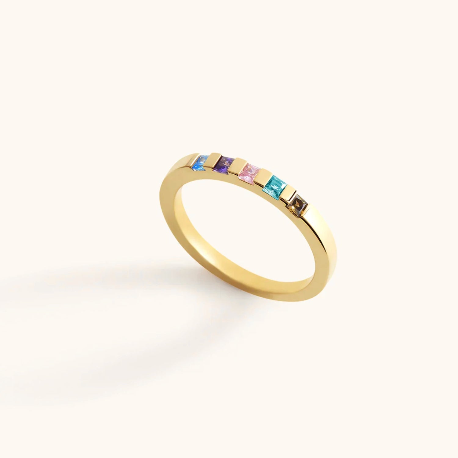 Bague Anneau Pierre de Naissance Éclat Cristal en Or
