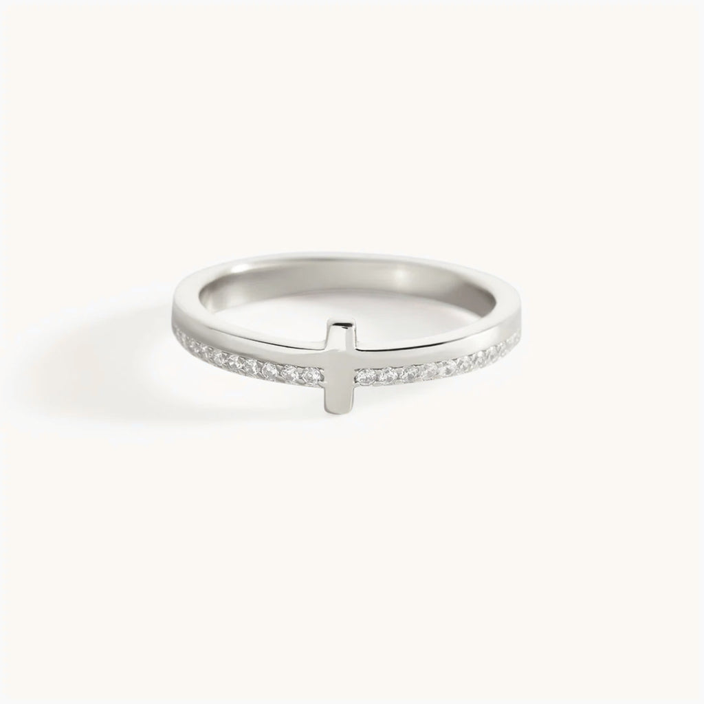 Bague Croix Dorée Foi & Sérénité