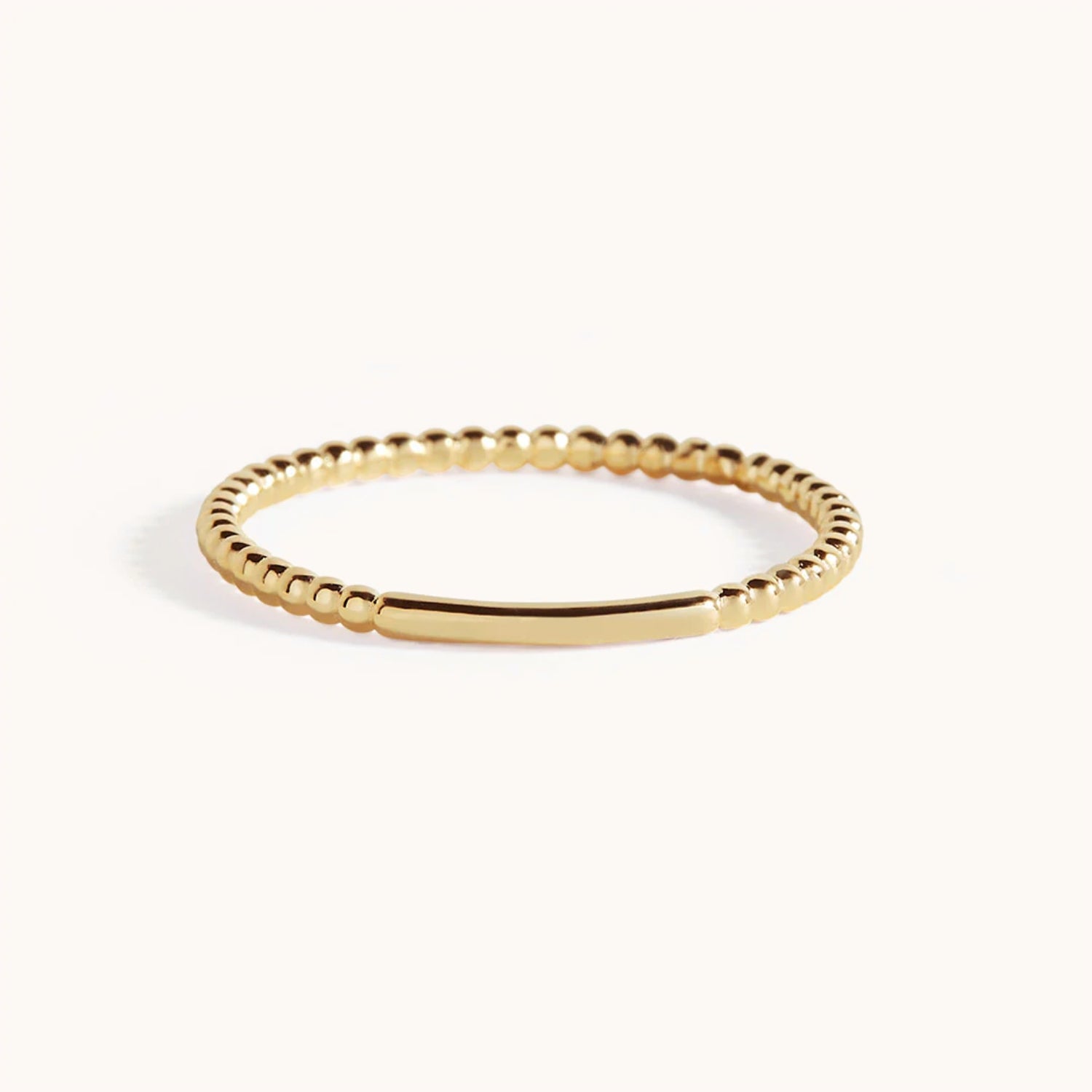 Bague Fine Perlée en Or