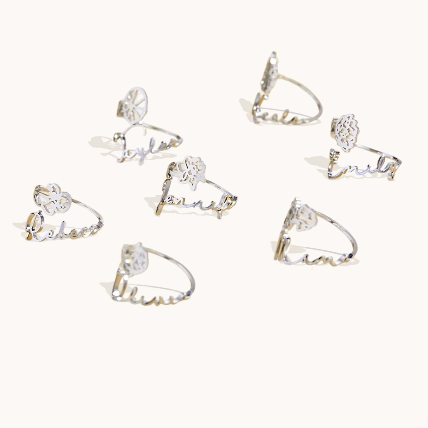 Bague Fleur de Naissance Personnalisée en Or