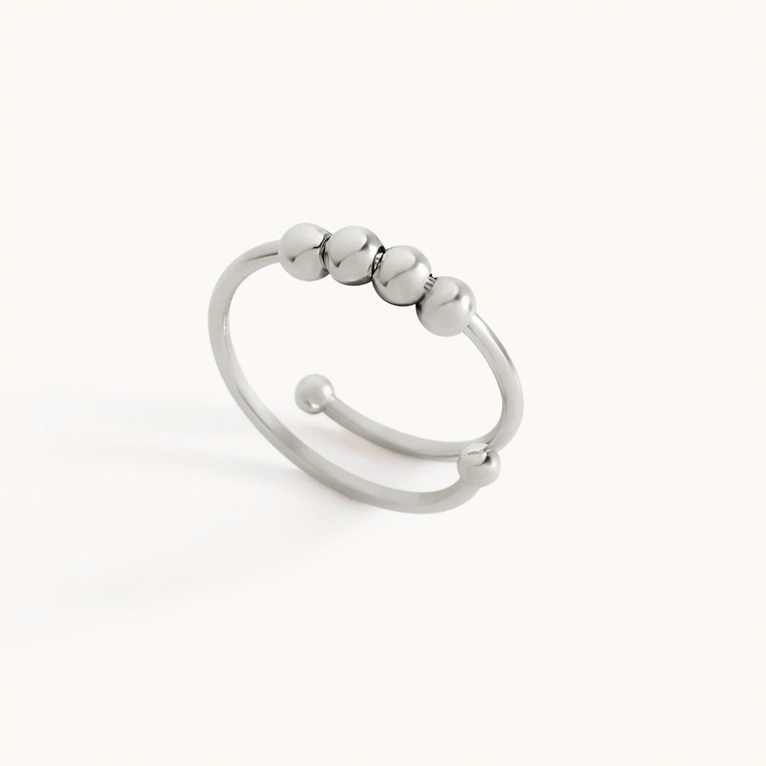 Bague Perles Anti-Stress Ajustable