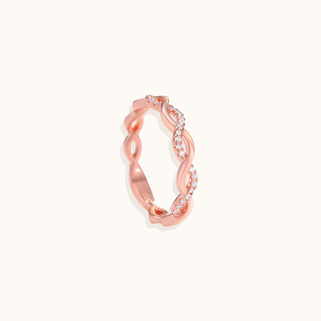 Twisted Pavé Ring