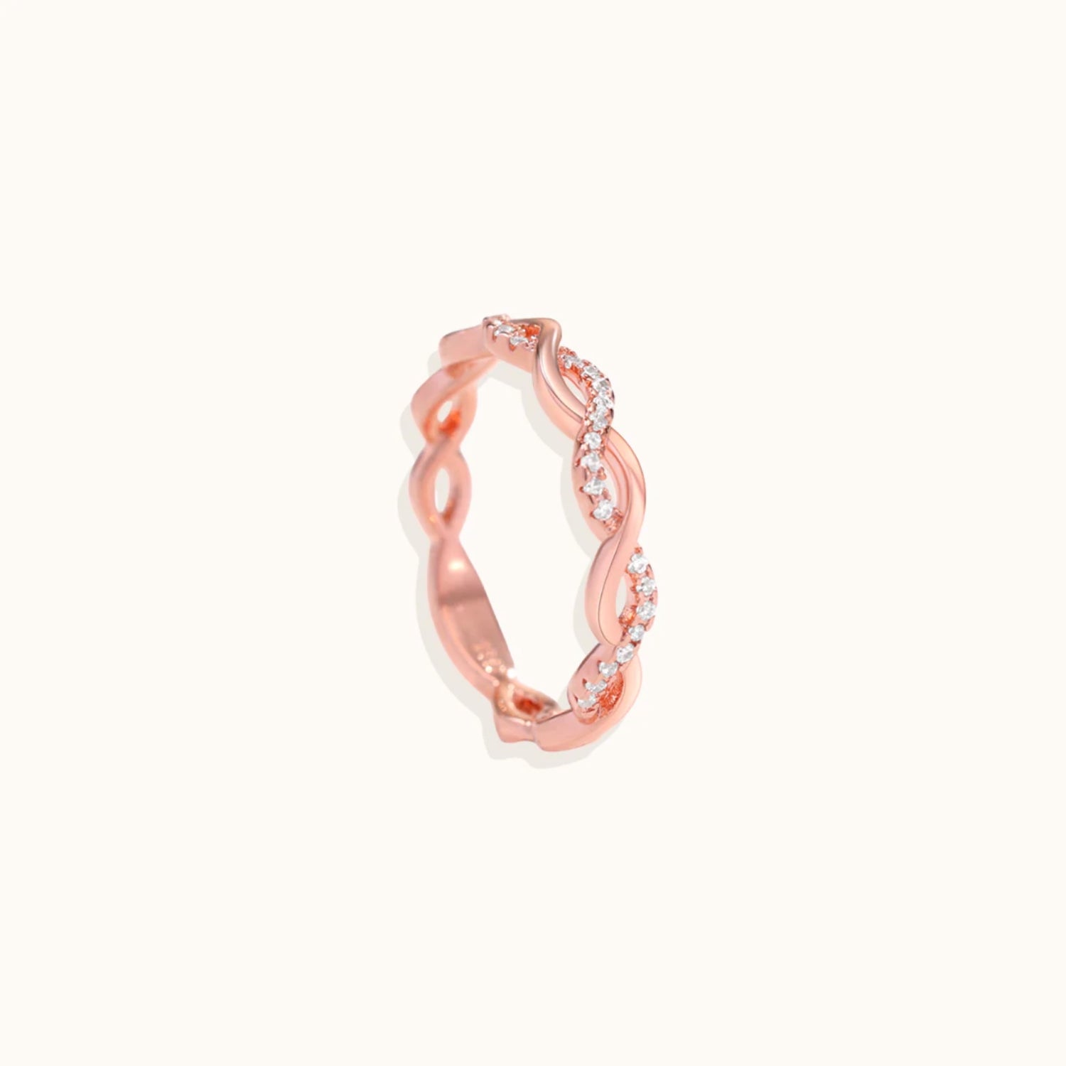 Twisted Pavé Ring