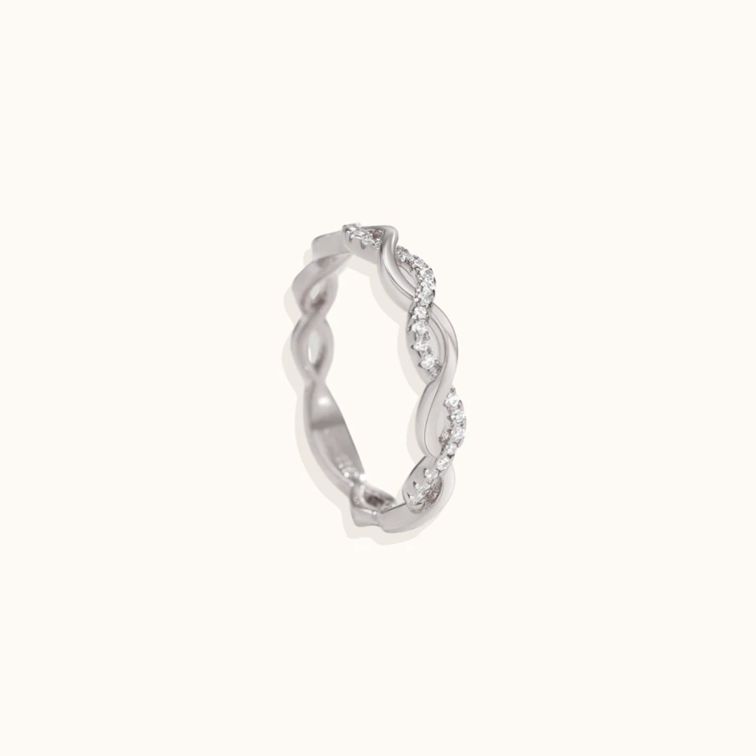 Twisted Pavé Ring
