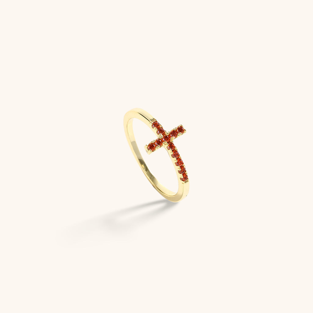 Vibrant Cross Ring