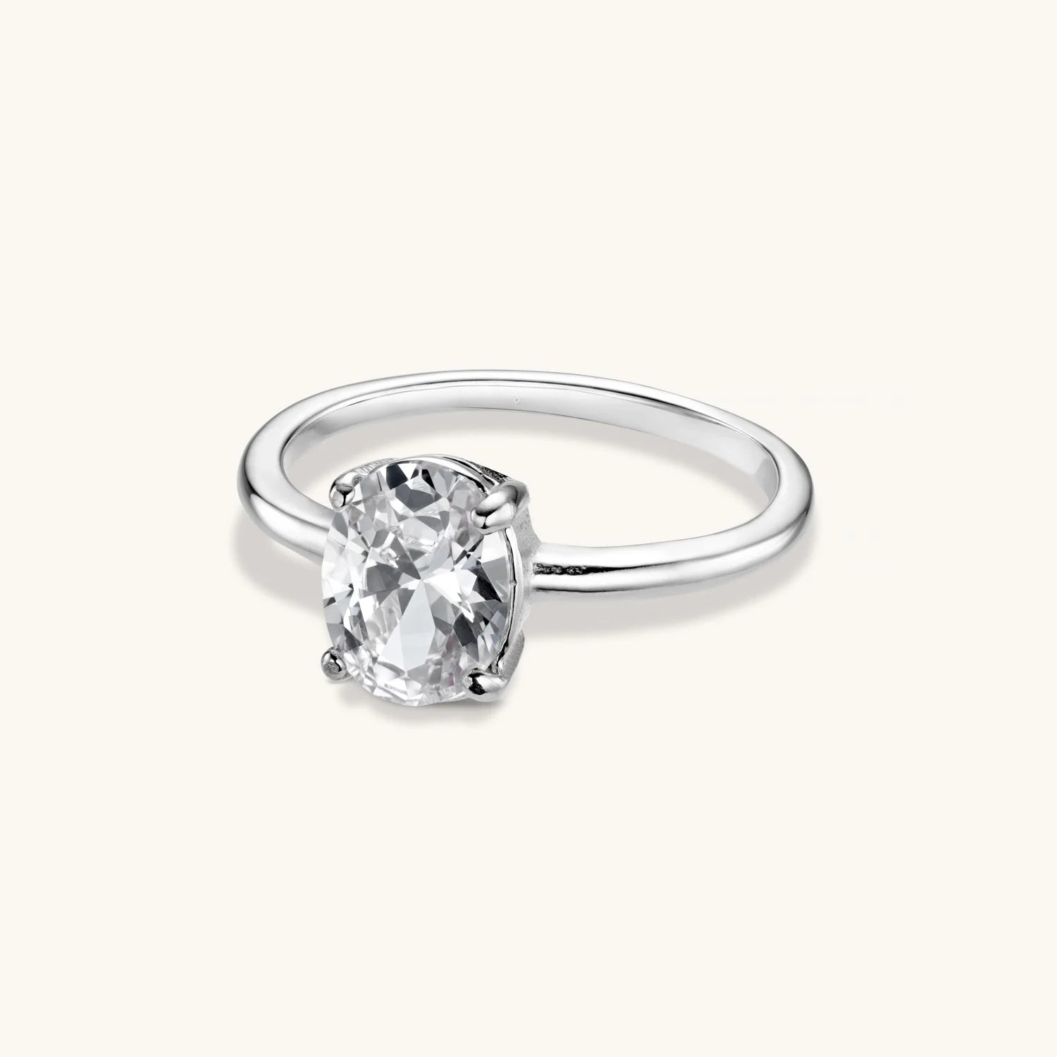 Bague Diamant Classique en Argent