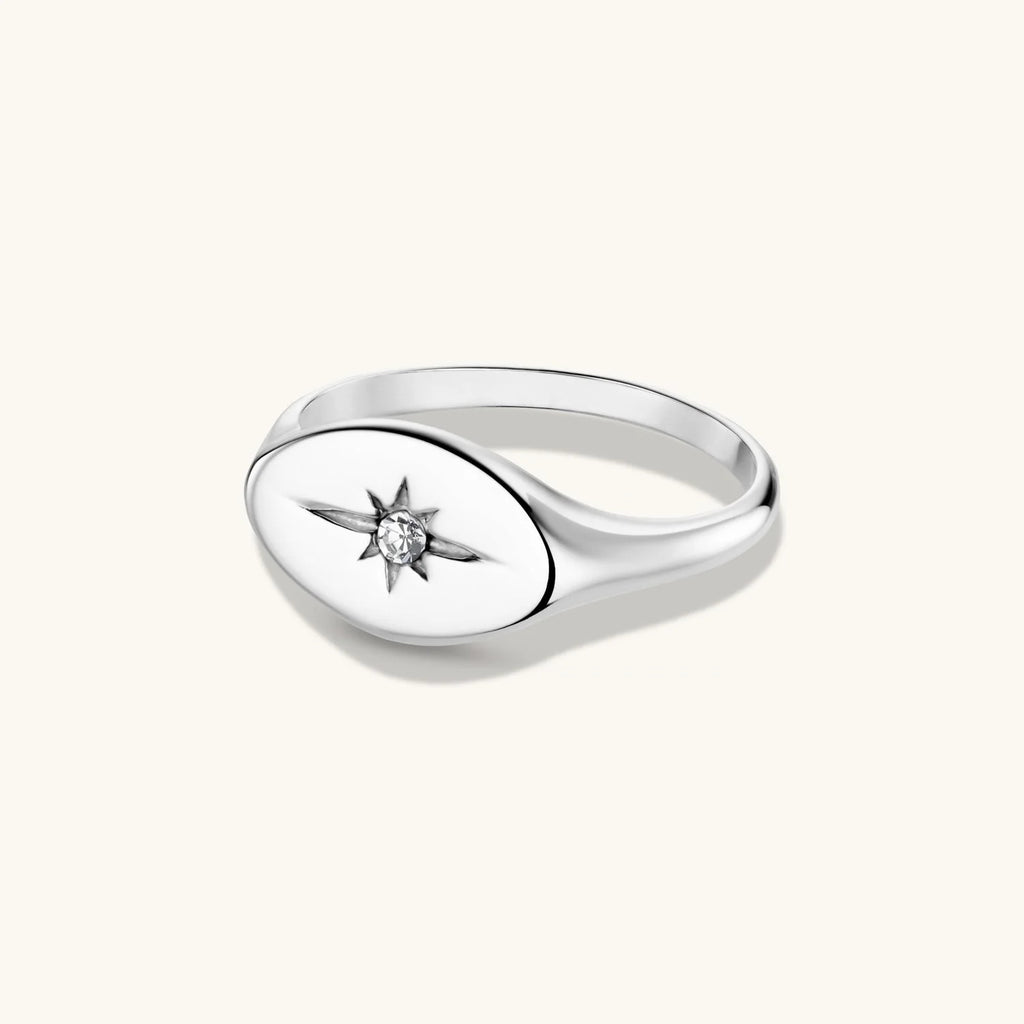 Bague Étoile du Nord Éternité en Argent