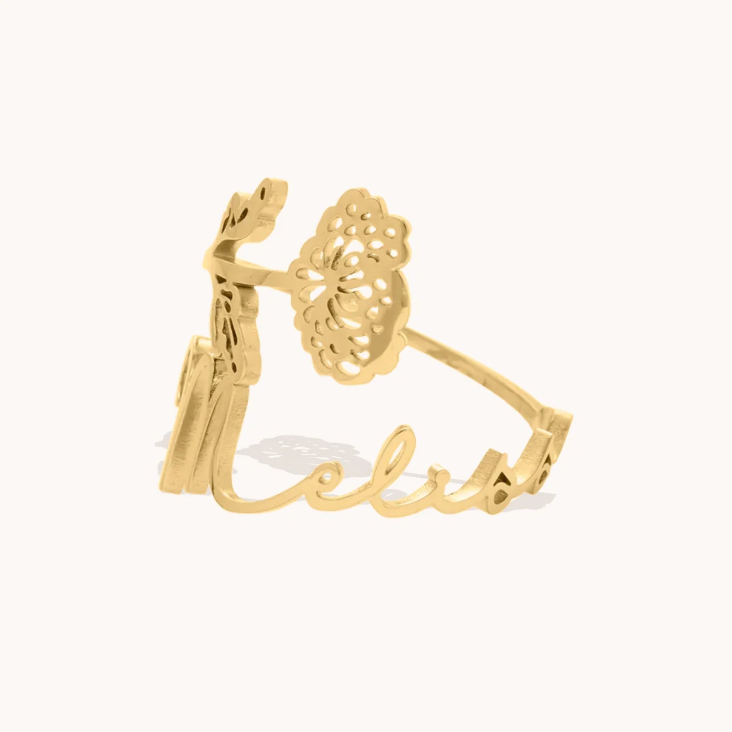 Bague Fleur de Naissance Personnalisée en Or