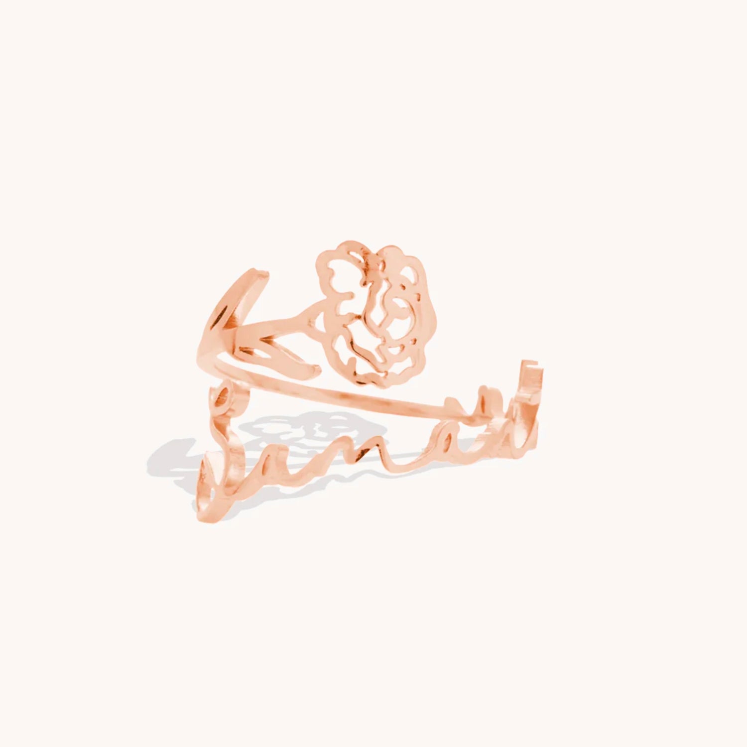 Bague Fleur de Naissance Personnalisée