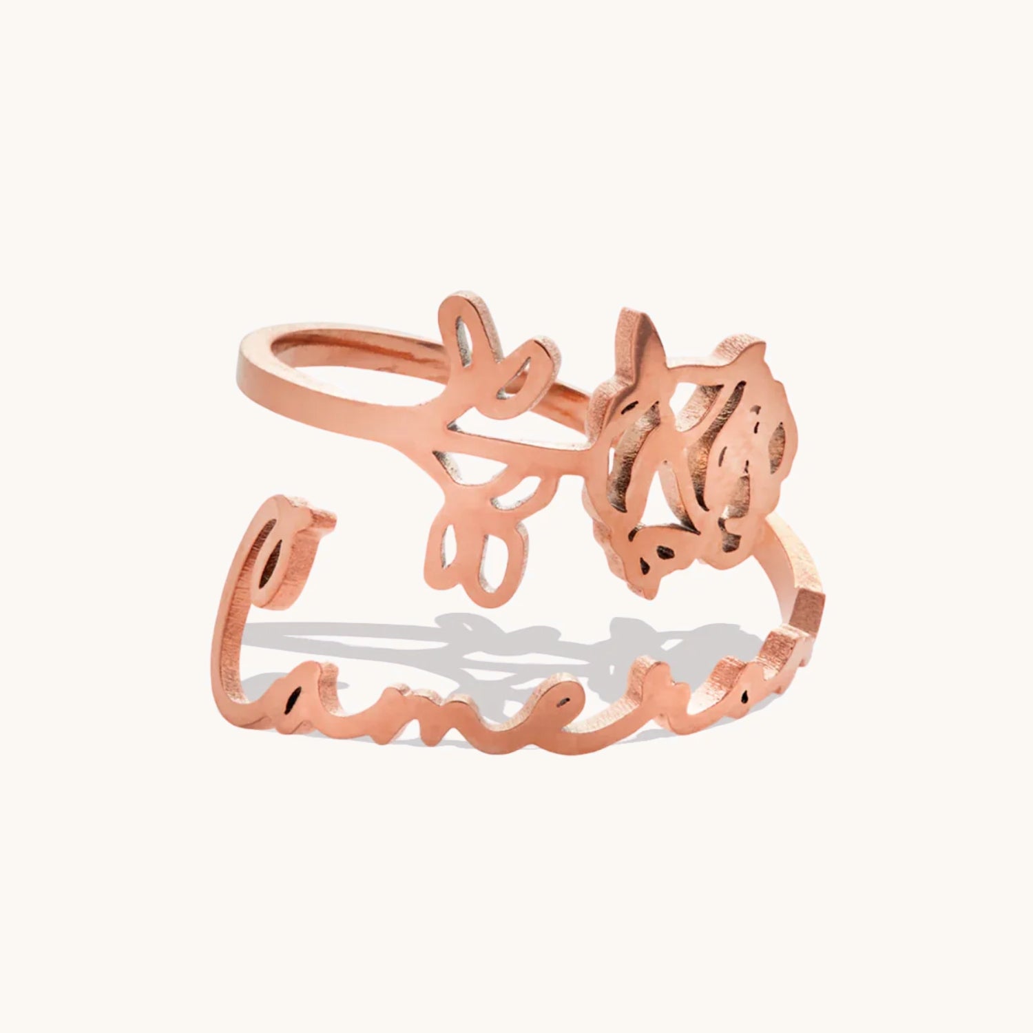 Bague Fleur de Naissance Personnalisée